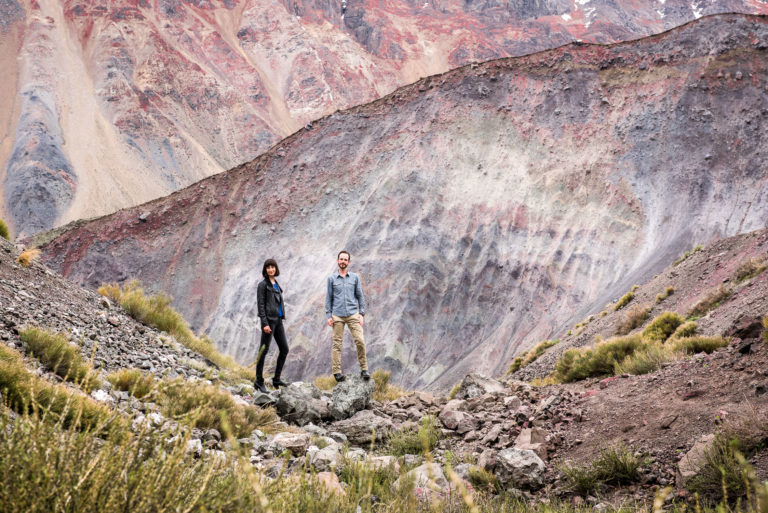 Adventure engagement session in Chile, couple session photographer