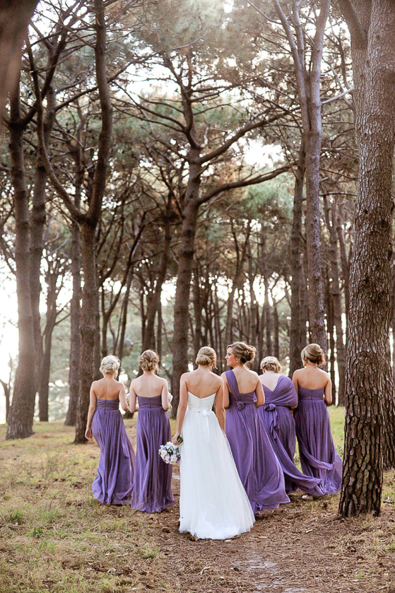 Centennial park modern wedding party