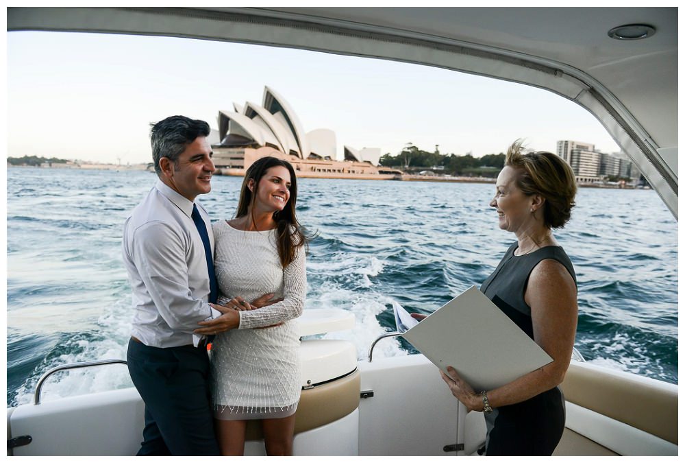 boat ceremony, coronavirus elopement sydney wedding photographer, top wedding photographers